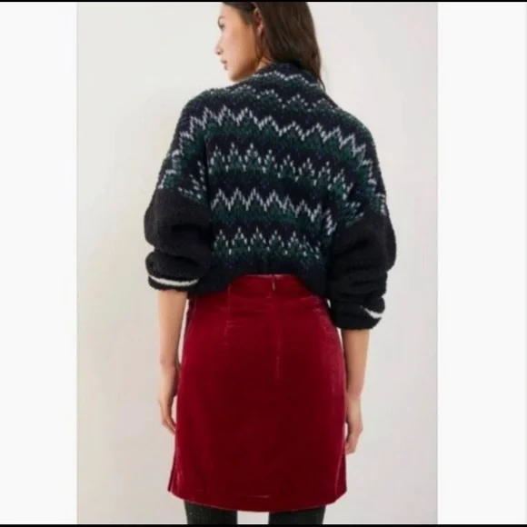 Anthropologie Connie Montie Velvet LinedSkirt sz10 - Picture 5 of 12